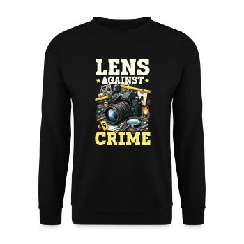 Forensic Photographer Crime Scene Investigation - Unisex Sweatshirt - black - Front - Alina (178cm) & Michal (187cm)