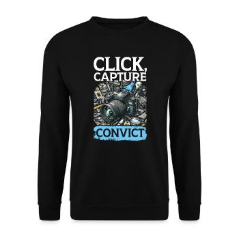 Forensic Photographer Crime Scene Investigation - Unisex Sweatshirt - black - Front - Alina (178cm) & Michal (187cm)