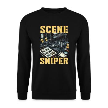 Forensic Photographer Crime Scene Investigation - Unisex Sweatshirt - black - Front - Alina (178cm) & Michal (187cm)