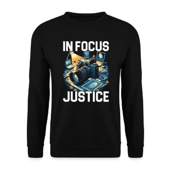 Forensic Photographer Crime Scene Investigation - Unisex Sweatshirt - black - Front - Alina (178cm) & Michal (187cm)