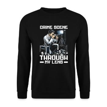 Forensic Photographer Crime Scene Investigation - Unisex Sweatshirt - black - Front - Alina (178cm) & Michal (187cm)