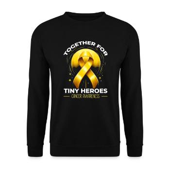 Bewusstsein für Krebs im Kindesalter Chemotherapie Kampf gegen Krebs - Unisex Pullover - Schwarz - Vorne - Alina (178cm) & Michal (187cm)