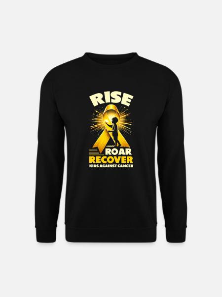 Aufklärung über Krebs im Kindesalter, Chemo, Krebs bekämpfen - Unisex Pullover - Schwarz