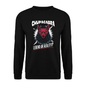 Chupacabra Legendary Creature Beast Cryptozoology - Unisex Sweatshirt - black - Front - Alina (178cm) & Michal (187cm)