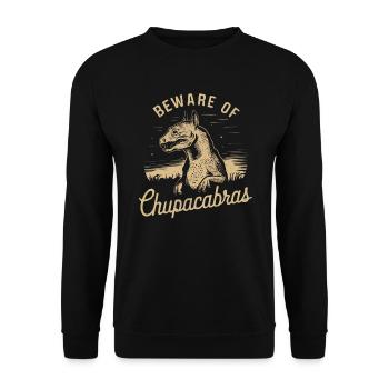 Chupacabra Legendary Creature Beast Cryptozoology - Unisex Sweatshirt - black - Front - Alina (178cm) & Michal (187cm)