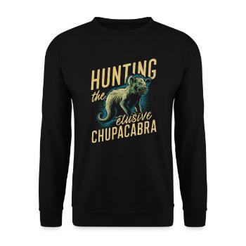 Chupacabra Legendary Creature Beast Cryptozoology - Unisex Sweatshirt - black - Front - Alina (178cm) & Michal (187cm)