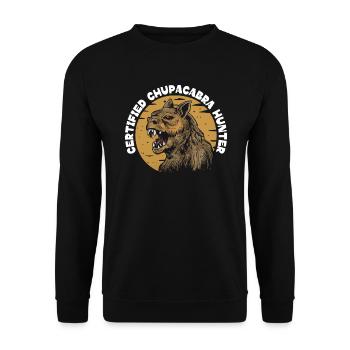 Chupacabra Legendary Creature Beast Cryptozoology - Unisex Sweatshirt - black - Front - Alina (178cm) & Michal (187cm)