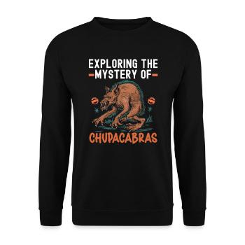 Chupacabra Legendary Creature Beast Cryptozoology - Unisex Sweatshirt - black - Front - Alina (178cm) & Michal (187cm)