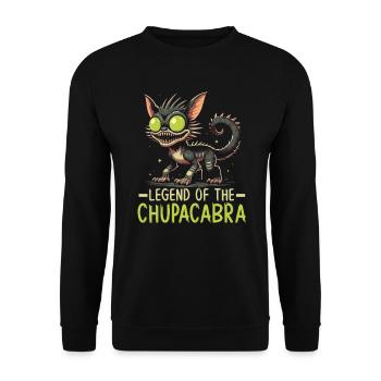 Chupacabra Legendary Creature Beast Cryptozoology - Unisex Sweatshirt - black - Front - Alina (178cm) & Michal (187cm)
