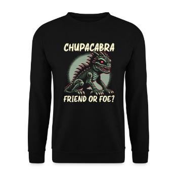 Chupacabra Legendary Creature Beast Cryptozoology - Unisex Sweatshirt - black - Front - Alina (178cm) & Michal (187cm)