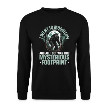 Mogollon Monster Mythical Cryptozoology Cryptid - Unisex Sweatshirt - black - Front - Alina (178cm) & Michal (187cm)