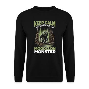 Mogollon Monster Mythical Cryptozoology Cryptid - Unisex Sweatshirt - black - Front - Alina (178cm) & Michal (187cm)