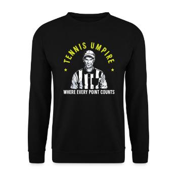 Tennis Umpire Ref Sports Game Official Referee - Unisex Sweatshirt - black - Front - Alina (178cm) & Michal (187cm)