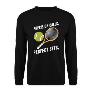 Tennis Umpire Ref Sports Game Official Referee - Unisex Sweatshirt - black - Front - Alina (178cm) & Michal (187cm)