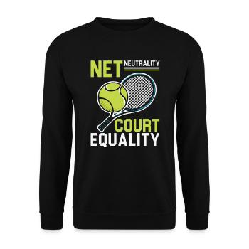 Tennis Umpire Ref Sports Game Official Referee - Unisex Sweatshirt - black - Front - Alina (178cm) & Michal (187cm)