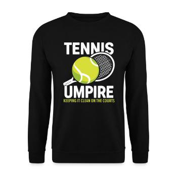 Tennis Umpire Ref Sports Game Official Referee - Unisex Sweatshirt - black - Front - Alina (178cm) & Michal (187cm)
