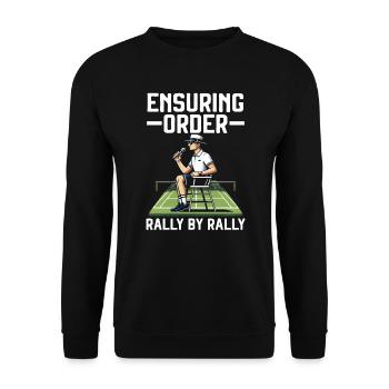 Tennis Umpire Ref Sports Game Official Referee - Unisex Sweatshirt - black - Front - Alina (178cm) & Michal (187cm)