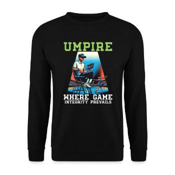 Tennis Umpire Ref Sports Game Official Referee - Unisex Sweatshirt - black - Front - Alina (178cm) & Michal (187cm)