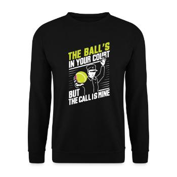 Tennis Umpire Ref Sports Game Official Referee - Unisex Sweatshirt - black - Front - Alina (178cm) & Michal (187cm)