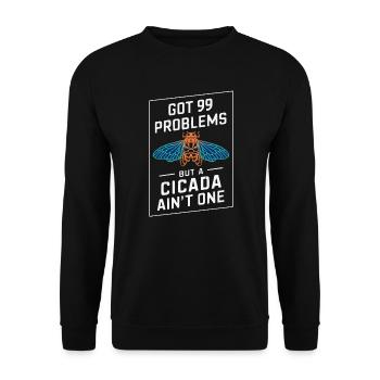 Cicada Invasion Insect Brood Cicada Survivor - Unisex Sweatshirt - black - Front - Alina (178cm) & Michal (187cm)