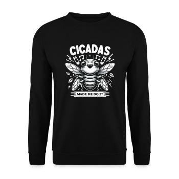 Cicada Invasion Insect Brood Cicada Survivor - Unisex Sweatshirt - black - Front - Alina (178cm) & Michal (187cm)