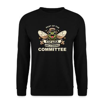 Cicada Invasion Insect Brood Cicada Survivor - Unisex Sweatshirt - black - Front - Alina (178cm) & Michal (187cm)