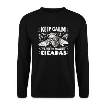 Cicada Invasion Insect Brood Cicada Survivor - Unisex Sweatshirt - black - Front - Alina (178cm) & Michal (187cm)