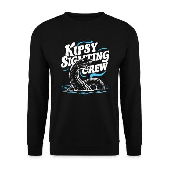 Hudson River Monster Kipsy Kryptozoologie Kryptid - Unisex Pullover - Schwarz - Vorne - Alina (178cm) & Michal (187cm)