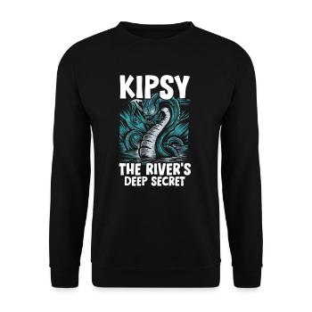 Hudson River Monster Kipsy Kryptozoologie Kryptid - Unisex Pullover - Schwarz - Vorne - Alina (178cm) & Michal (187cm)