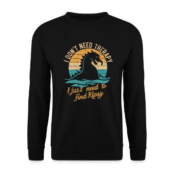 Hudson River Monster Kipsy Kryptozoologie Kryptid - Unisex Pullover - Schwarz - Vorne - Alina (178cm) & Michal (187cm)