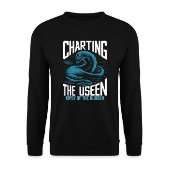 Hudson River Monster Kipsy Kryptozoologie Kryptid - Unisex Pullover - Schwarz - Vorne - Alina (178cm) & Michal (187cm)