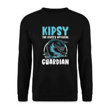 Hudson River Monster Kipsy Kryptozoologie Kryptid - Unisex Pullover - Schwarz - Vorne - Alina (178cm) & Michal (187cm)