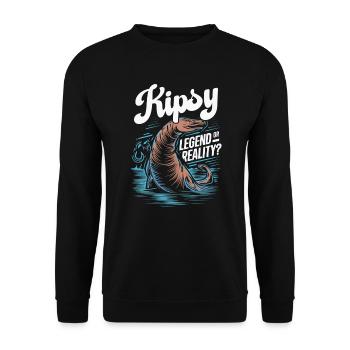 Hudson River Monster Kipsy Kryptozoologie Kryptid - Unisex Pullover - Schwarz - Vorne - Alina (178cm) & Michal (187cm)