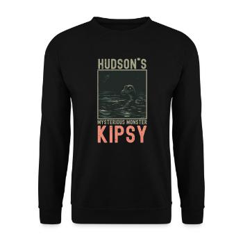 Hudson River Monster Kipsy Kryptozoologie Kryptid - Unisex Pullover - Schwarz - Vorne - Alina (178cm) & Michal (187cm)
