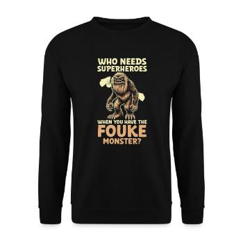 Monstre de Fouke Sasquatch du Sud Cryptozoologie - Sweat-shirt Unisexe - noir - Devant - Alina (178cm) & Michal (187cm)