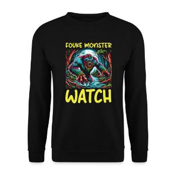 Fouke Monster Southern Sasquatch Cryptozoology - Unisex Sweatshirt - black - Front - Alina (178cm) & Michal (187cm)