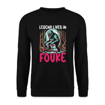 Monstre de Fouke Sasquatch du Sud Cryptozoologie - Sweat-shirt Unisexe - noir - Devant - Alina (178cm) & Michal (187cm)
