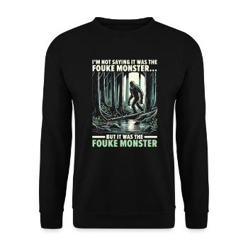 Fouke Monster Southern Sasquatch Cryptozoology - Unisex Sweatshirt - black - Front - Alina (178cm) & Michal (187cm)