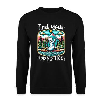 Professeur de yoga drôle de méditation de yoga de chèvre Namaste - Sweat-shirt Unisexe - noir - Devant - Alina (178cm) & Michal (187cm)