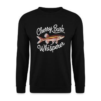 Cerise, Barbe, Poisson, Aquarium, Eau douce, Aquariophilie, - Sweat-shirt Unisexe - noir - Devant - Alina (178cm) & Michal (187cm)