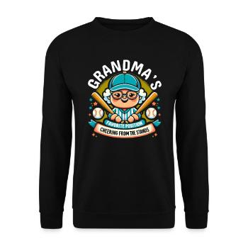 Journée des grands-parents de grand-mère de baseball - Sweat-shirt Unisexe - noir - Devant - Alina (178cm) & Michal (187cm)