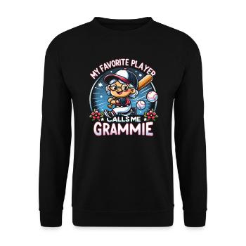 Journée des grands-parents de grand-mère de baseball - Sweat-shirt Unisexe - noir - Devant - Alina (178cm) & Michal (187cm)