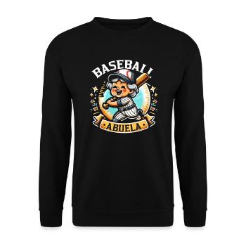 Baseball Grandma Grandmother Grandparents Day - Unisex Sweatshirt - black - Front - Alina (178cm) & Michal (187cm)