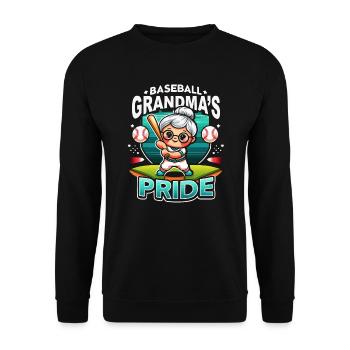 Baseball Grandma Grandmother Grandparents Day - Unisex Sweatshirt - black - Front - Alina (178cm) & Michal (187cm)