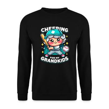 Baseball Grandma Grandmother Grandparents Day - Unisex Sweatshirt - black - Front - Alina (178cm) & Michal (187cm)