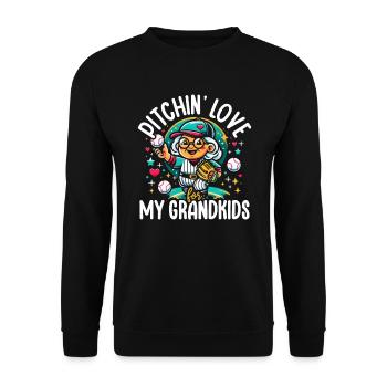 Journée des grands-parents de grand-mère de baseball - Sweat-shirt Unisexe - noir - Devant - Alina (178cm) & Michal (187cm)