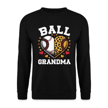 Baseball Grandma Grandmother Grandparents Day - Unisex Sweatshirt - black - Front - Alina (178cm) & Michal (187cm)