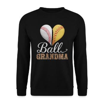 Baseball Grandma Grandmother Grandparents Day - Unisex Sweatshirt - black - Front - Alina (178cm) & Michal (187cm)