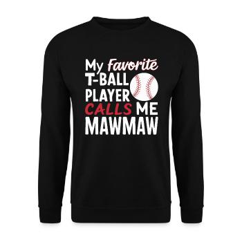 Journée des grands-parents de grand-mère de baseball - Sweat-shirt Unisexe - noir - Devant - Alina (178cm) & Michal (187cm)