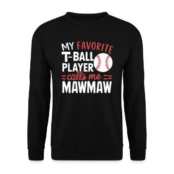 Journée des grands-parents de grand-mère de baseball - Sweat-shirt Unisexe - noir - Devant - Alina (178cm) & Michal (187cm)